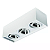 Spot de Sobrepor Sura Face Recuada Retangular Triplo AR111 14,5x48,7x16,6cm Alumínio Branco Fosco. - Imagem 1