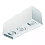Spot de Sobrepor Sura Face Recuada Retangular Triplo PAR20 14x37,3x12,8cm Alumínio Branco Fosco. - Imagem 1