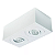 Spot de Sobrepor Sura Face Plana Retangular Duplo Mini Dicroica 6,3x17,1x8,8cm Alumínio Branco Fosco. - Imagem 1
