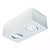 Spot de Sobrepor Sura Face Plana Retangular Duplo Dicroica PAR16 7,3x21,2x10,9cm Alumínio Branco Fosco. - Imagem 1