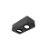 Spot de Sobrepor Sura Face Plana Retangular Duplo Dicroica PAR16 7,3x21,2x10,9cm Alumínio Preto Fosco. - Imagem 1