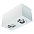 Spot de Sobrepor Sura Face Plana Retangular Duplo AR70 12,3x25,1x12,8cm Alumínio Branco Fosco. - Imagem 1