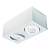 Spot de Sobrepor Sura Face Plana Retangular Duplo PAR30 12,8x32,7x16,6cm Alumínio Branco Fosco. - Imagem 1