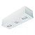 Spot de Sobrepor Sura Face Plana Retangular Triplo Mini Dicroica 6,3x25,3x8,8cm Alumínio Branco Fosco. - Imagem 1