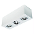 Spot de Sobrepor Sura Face Plana Retangular Triplo AR70 12,3x37,3x12,8cm Alumínio Branco Fosco. - Imagem 1