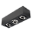 Spot de Sobrepor Sura Face Plana Retangular Triplo AR111 12,8x48,7x16,6cm Alumínio Preto Fosco. - Imagem 1