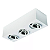 Spot de Sobrepor Sura Face Plana Retangular Triplo AR111 12,8x48,7x16,6cm Alumínio Branco Fosco. - Imagem 1