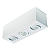 Spot de Sobrepor Sura Face Plana Retangular Triplo PAR20 12,3x37,3x12,8cm Alumínio Branco Fosco. - Imagem 1