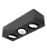Spot de Sobrepor Sura Face Plana Retangular Triplo PAR30 12,8x48,7x16,6cm Alumínio Preto Fosco. - Imagem 1