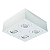Spot de Sobrepor Sura Face Plana Quadrado Mini Dicroica 6,3x17,1x17,1cm Alumínio Branco Fosco. - Imagem 1