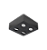 Spot de Sobrepor Sura Face Plana Quadrado Mini Dicroica 6,3x17,1x17,1cm Alumínio Preto Fosco. - Imagem 1