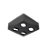 Spot de Sobrepor Sura Face Plana Quadrado Dicroica PAR16 7,3x21,2x21,2cm Alumínio Preto Fosco. - Imagem 1