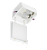 Luminária de Embutir Ideia Face Plana Quadrado 2x Bulbo Led A60 22x22x11,5cm Alumínio Branco Fosco. - Imagem 2