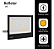 Refletor Holofote LED 200W preto SMD 3000K branco quente IP66 bivolt. - Imagem 5