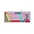 Teclado mecanico 75% Pcyes Kirin, White Ghost, Switch Blue, Led Rainbow - PTKRWG75BL - Imagem 1
