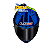 Capacete Ls2 Ff805 Thunder C Gas Blue/Hv Yellow - Imagem 1
