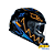 Capacete Para Motociclista Ls2 Ff320 Stream Neon Azul/Laranja Flúor - Imagem 3