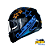 Capacete Para Motociclista Ls2 Ff320 Stream Neon Azul/Laranja Flúor - Imagem 2