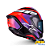 Capacete Para Motociclista Alpinestars Sr7 Lumen Preto/Roxo/Vermelho/Gloss - Imagem 4