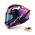 Capacete Para Motociclista Alpinestars Sr7 Lumen Preto/Roxo/Vermelho/Gloss - Imagem 2
