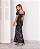 Vestido Midi Clássico em Renda Preta com detalhe em Fio Cru Bella Notte Preto - Imagem 3