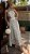 Vestido mídi de organza bege Gold Nude - Imagem 2