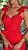 Vestido Mídi Vermelho em crepe Ruby Vermelho - Imagem 3