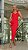 Vestido Mídi Vermelho em crepe Ruby Vermelho - Imagem 1
