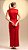 Vestido Drapeado em malha vermelho - Imagem 4