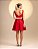 VESTIDO MINI GODÊ ALFAIATARIA VERMELHO - Imagem 3
