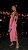 Vestido Mídi rosa chiclete com aplicações em pedraria furta-cor - Imagem 2
