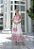 Vestido Midi Off-White e Barrado e Decote Em Rechilieu Pink Greece Off-White - Imagem 2