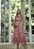 Vestido mídi em renda Richilie Vermelho - Imagem 2