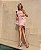 Vestido Curto de Crepe Cor de Rosa Quartz Delicate Cor-de-rosa - Imagem 2