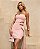 Vestido Curto de Crepe Cor de Rosa Quartz Delicate Cor-de-rosa - Imagem 3