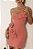 Vestido Curto Crepe Rosa Coral Whisper Cor-de-rosa - Imagem 2