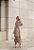 Vestido Midi de Renda Marrom Com Off-White Selene Marrom - Imagem 2