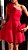 Vestido Curto Vermelho Red Bloom Com Cinto - Imagem 3