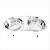 Comedouro Inox Duplo 3 Suporte Baixo Jambo Pet - Imagem 2