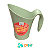 Caneca Concha Dosadora de Ração Alimentos Etc 450ml Com Alça Verde Família de Estimação - Imagem 1