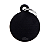 Placa Id Circulo Gd Aluminio Preto - Imagem 1