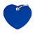 Placa Id Coracao Gd Aluminio Azul - Imagem 1