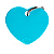 Placa Id Coracao Gd De Al Azul Claro - Imagem 1