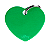 Placa Id Coracao Gd De Aluminio Verde - Imagem 1