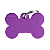 Placa Id Osso Gd Aluminio Roxo - Imagem 1