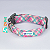 Coleira Em Poliester, Plastico Em Pvc, Fecho De Metal - Tam: Medio Cor: Rosa -cores - Mewoof - Imagem 1