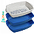 Bandeja HigiÊnica Para Gatos Cat Clean Furba Four Plastic Azul - Imagem 1