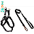 Kit Peitoral 8 Black And Grey P Para CÃes Fabrica Pet - Imagem 1