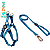 Kit Peitoral 8 Blue Sky M Para CÃes Fabrica Pet - Imagem 1