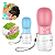 Garrafa Agua Bebedouro Pet Portatil Passeio Cachorro Gato Rosa Ou Verde- Soy - Imagem 1